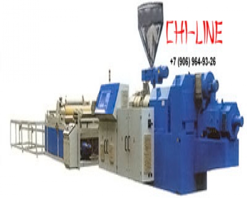 Экструзионная линия SJ-120/30 для производства сотового листа из ПС, ПП, ПЭ и ПВХ, производительность оборудования 500 кг/час